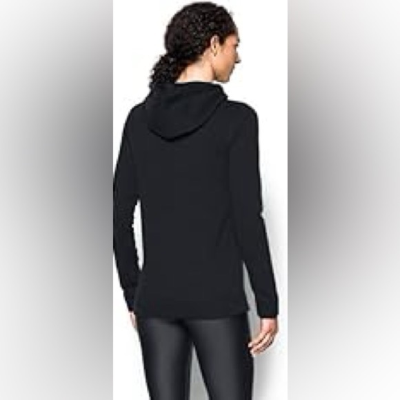 Under Armour Women's Hustle Hoodie Black | White LG - Picture 4 of 8